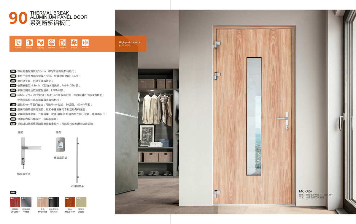 90系列斷橋鋁板門